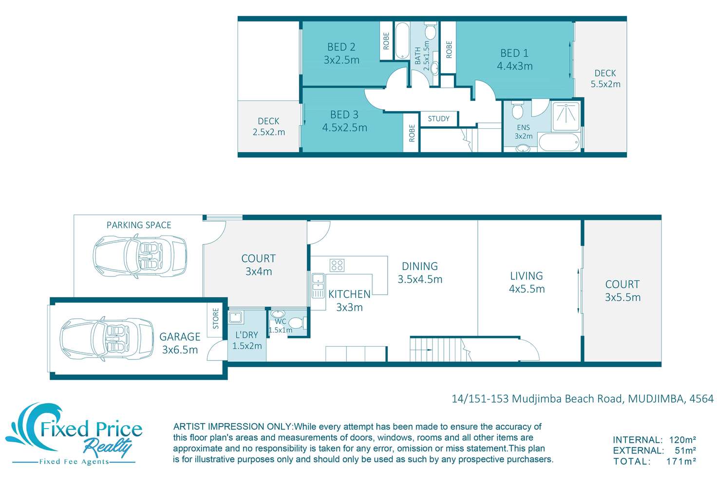 Floorplan of Homely townhouse listing, 14/151 Mudjimba Beach Road, Mudjimba QLD 4564