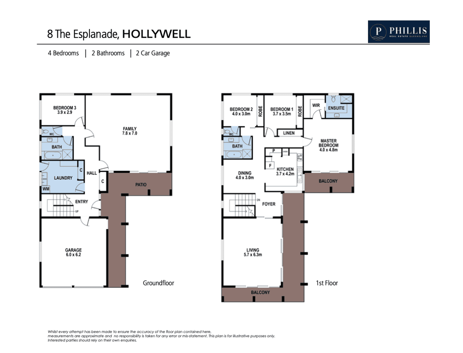 Floorplan of Homely house listing, 8 The Esplanade, Hollywell QLD 4216