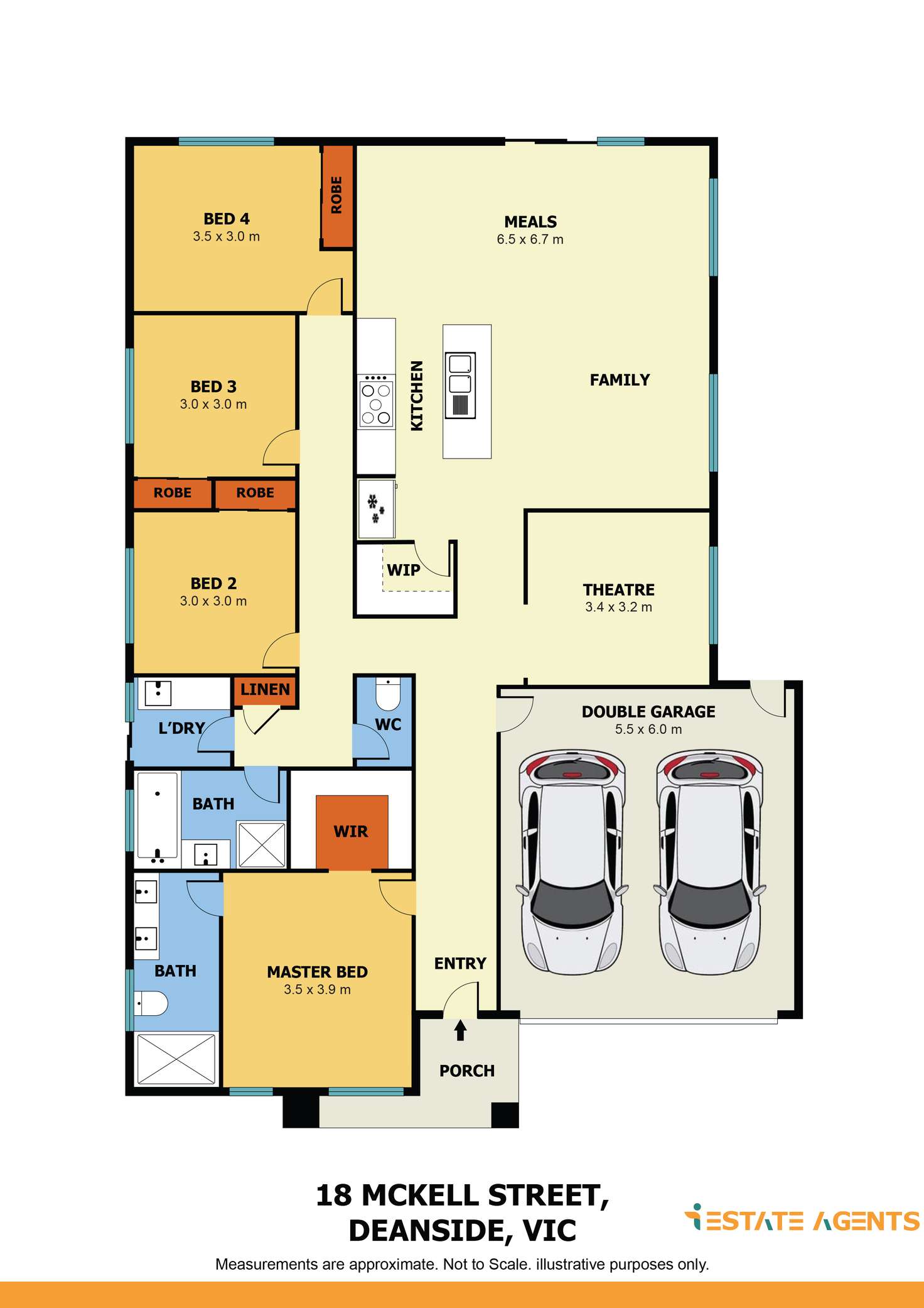 Floorplan of Homely house listing, 18 Mckell Street, Deanside VIC 3336