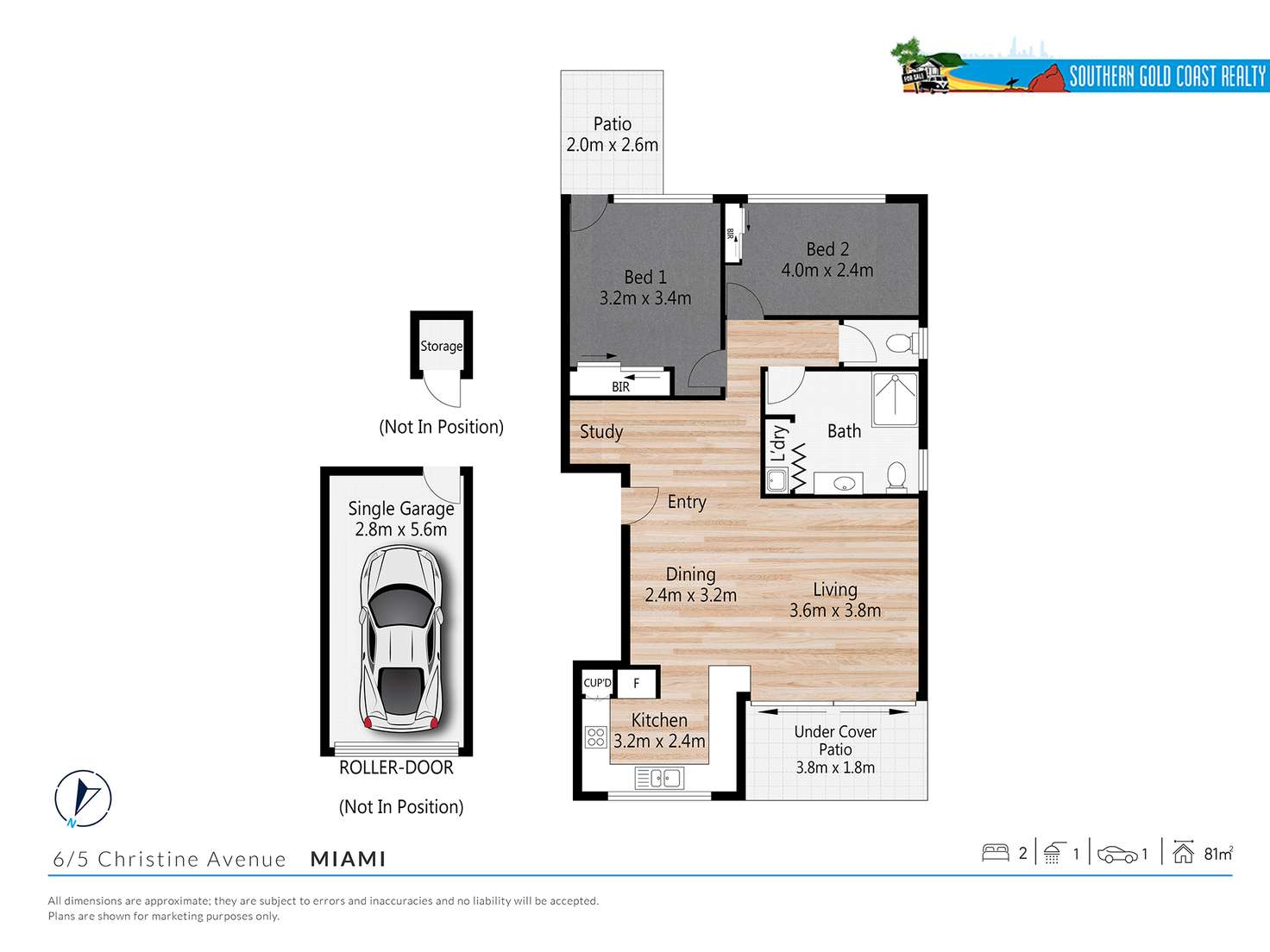 Floorplan of Homely unit listing, 6/5 Christine Avenue, Miami QLD 4220