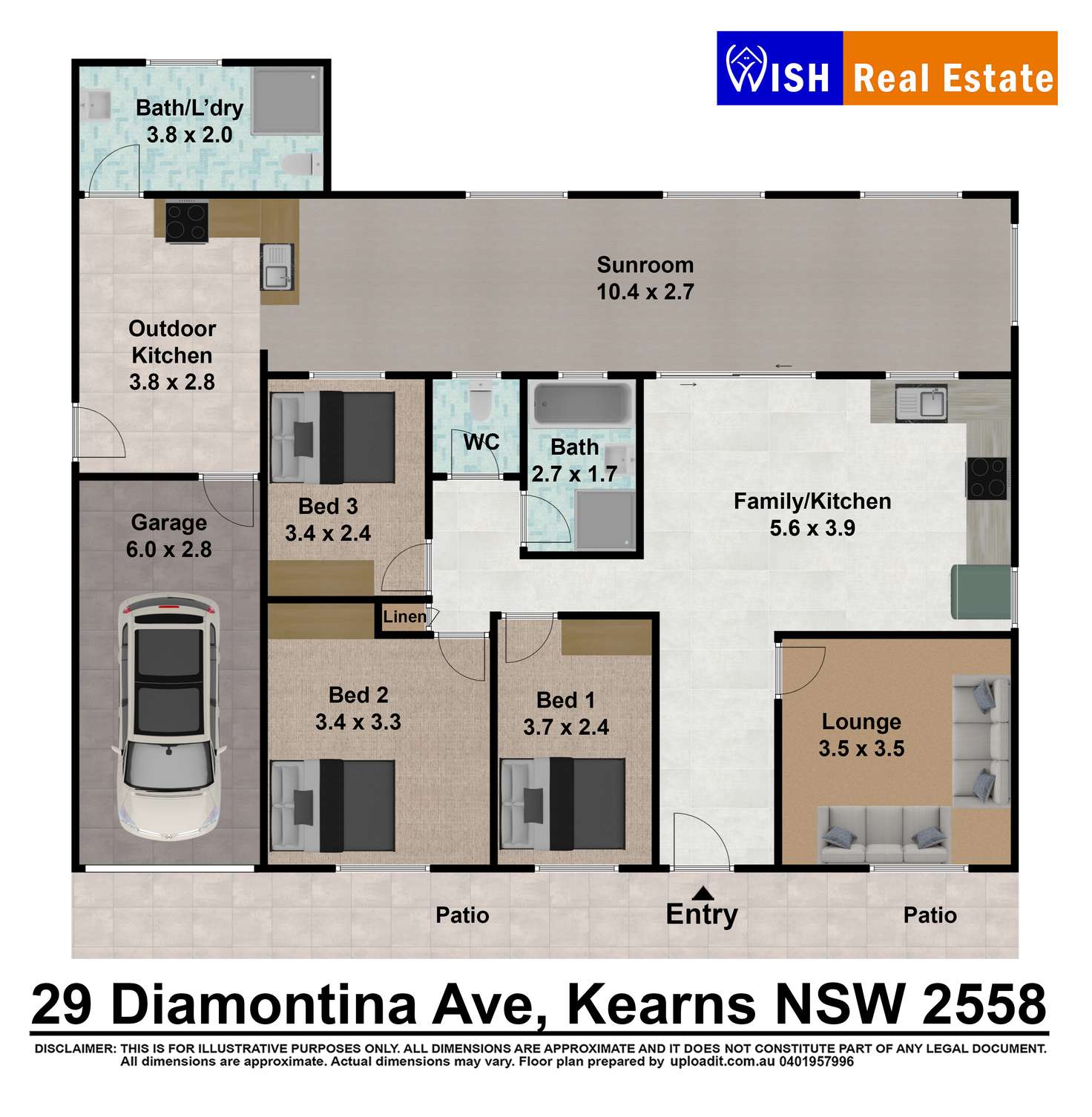 Floorplan of Homely house listing, 29 Diamontina Avenue, Kearns NSW 2558