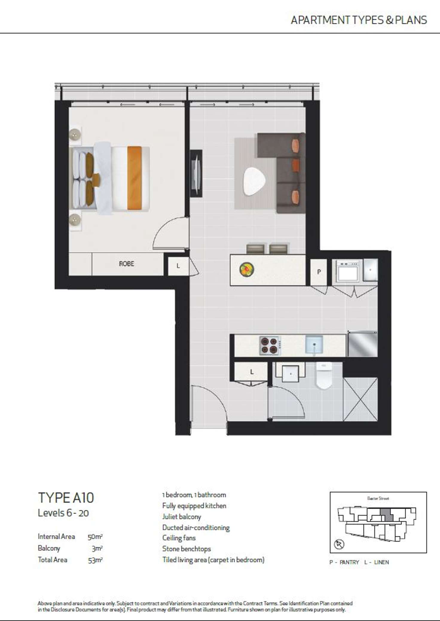 Floorplan of Homely apartment listing, 1702/10 Trinity Street, Fortitude Valley QLD 4006