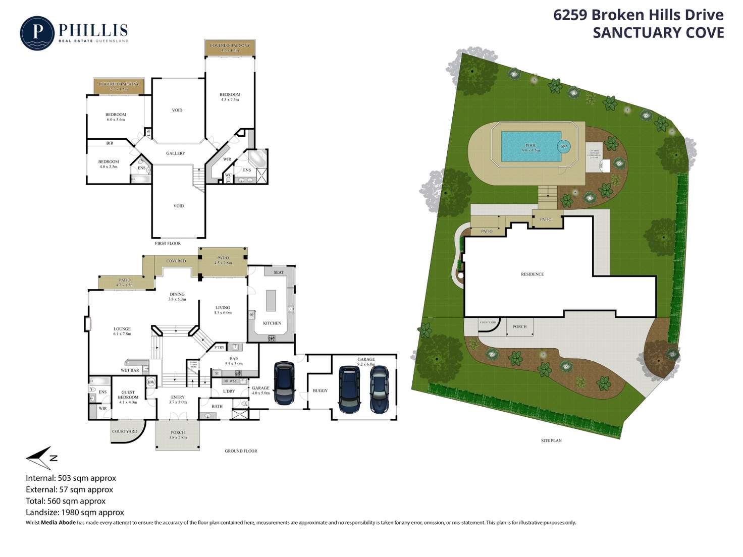 Floorplan of Homely house listing, 6259 Broken Hills Drive, Sanctuary Cove QLD 4212