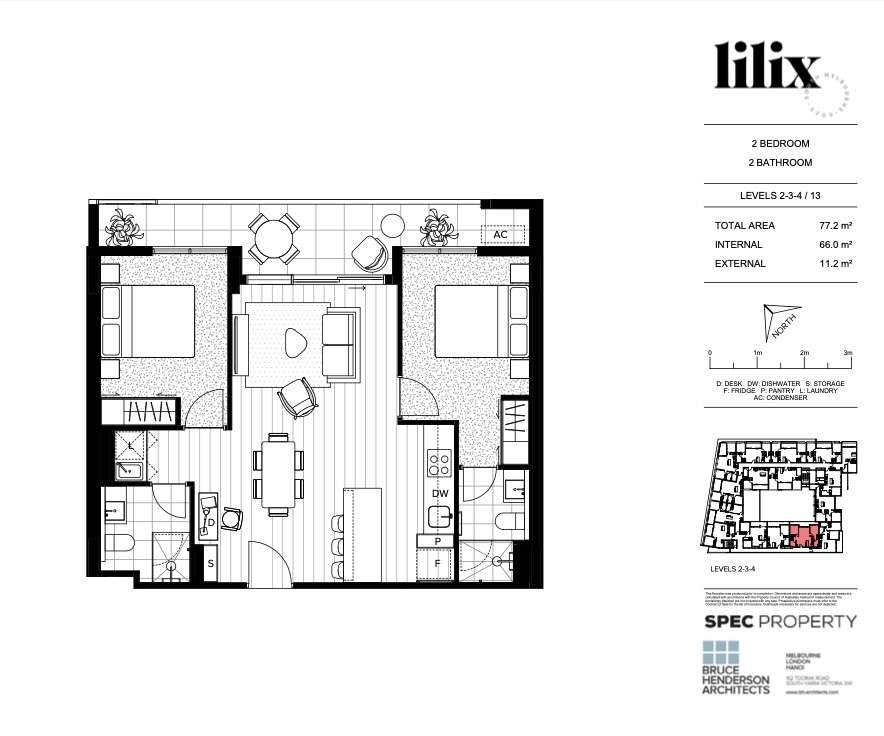 Floorplan of Homely apartment listing, 313/59 Thistlethwaite Street, 'Lilix', South Melbourne VIC 3205