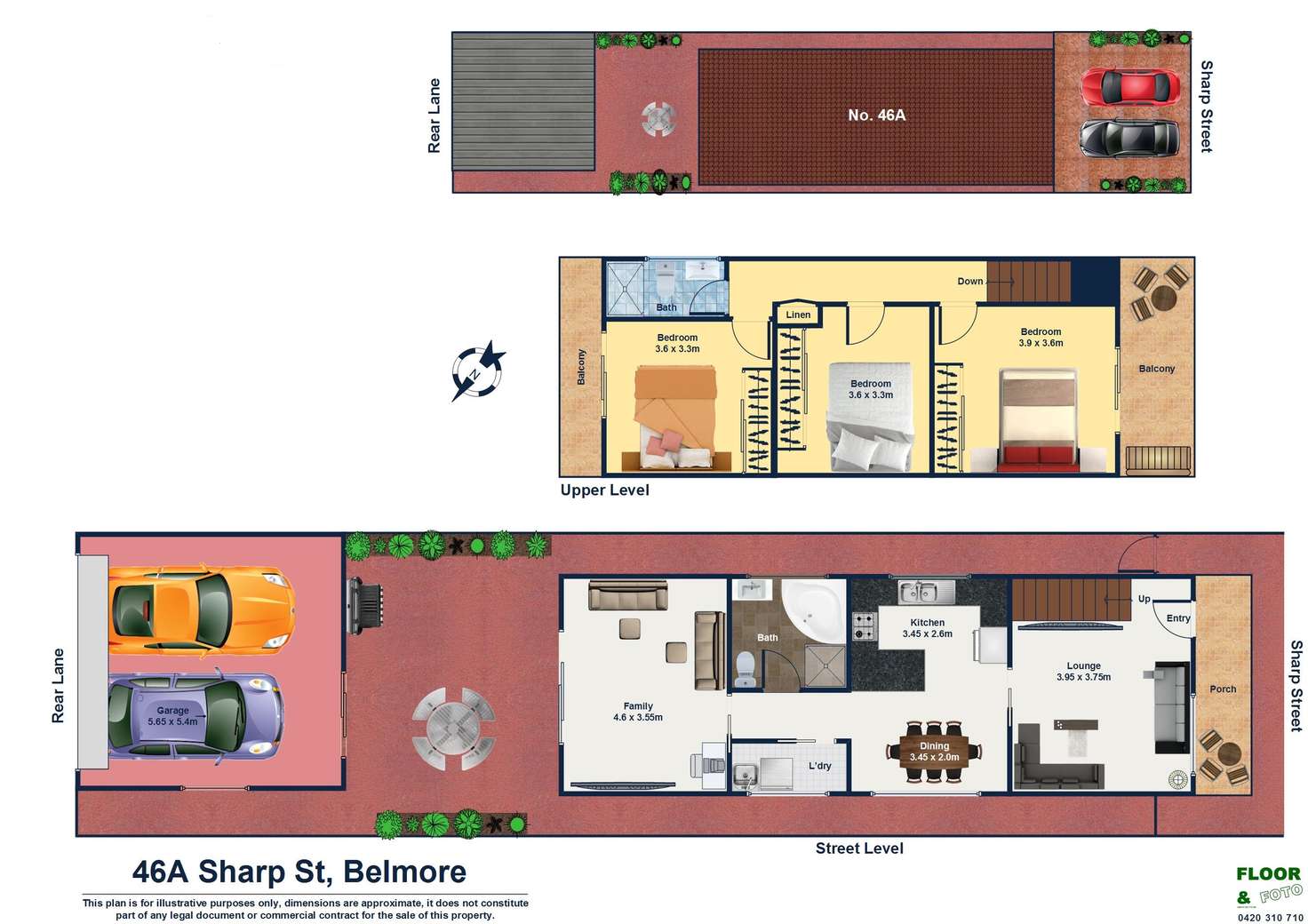 Floorplan of Homely house listing, 46A Sharp  Street, Belmore NSW 2192