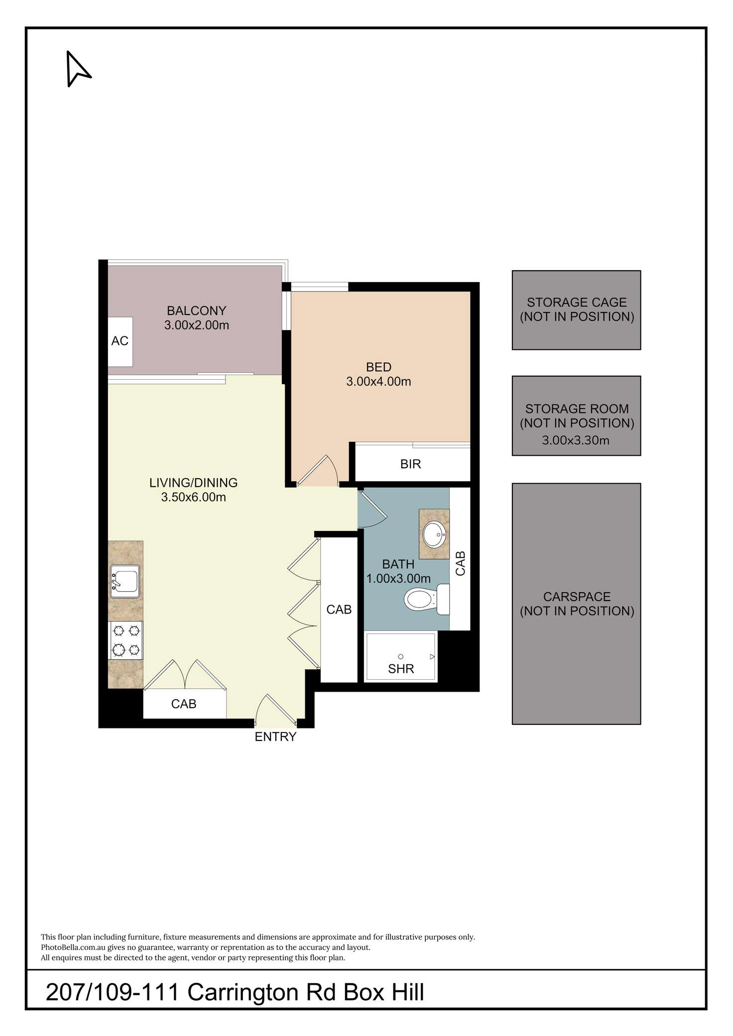 Floorplan of Homely apartment listing, 207/109-111 Carrington Road, Box Hill VIC 3128