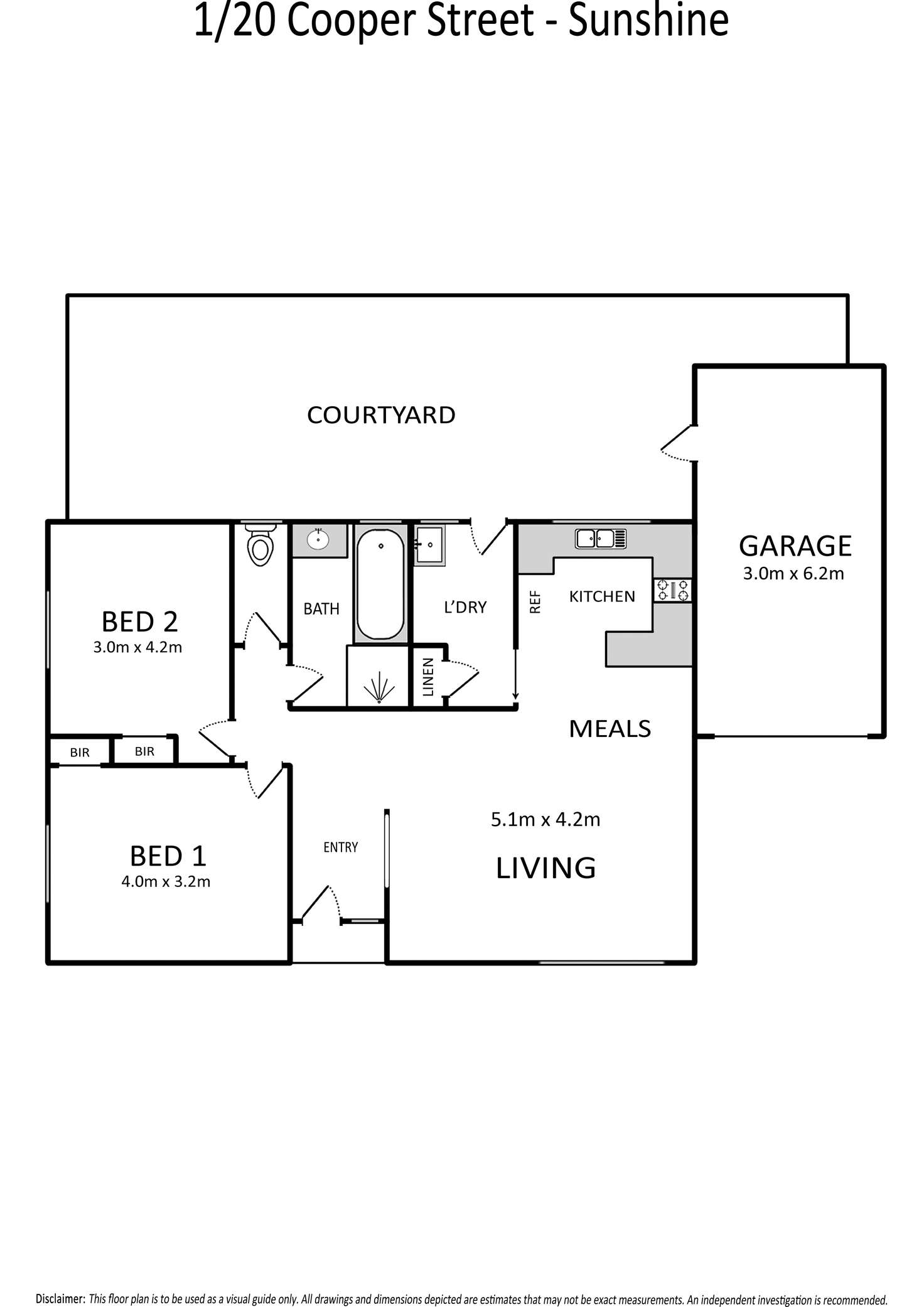 Floorplan of Homely unit listing, 1/20-22 Cooper Street, Sunshine VIC 3020
