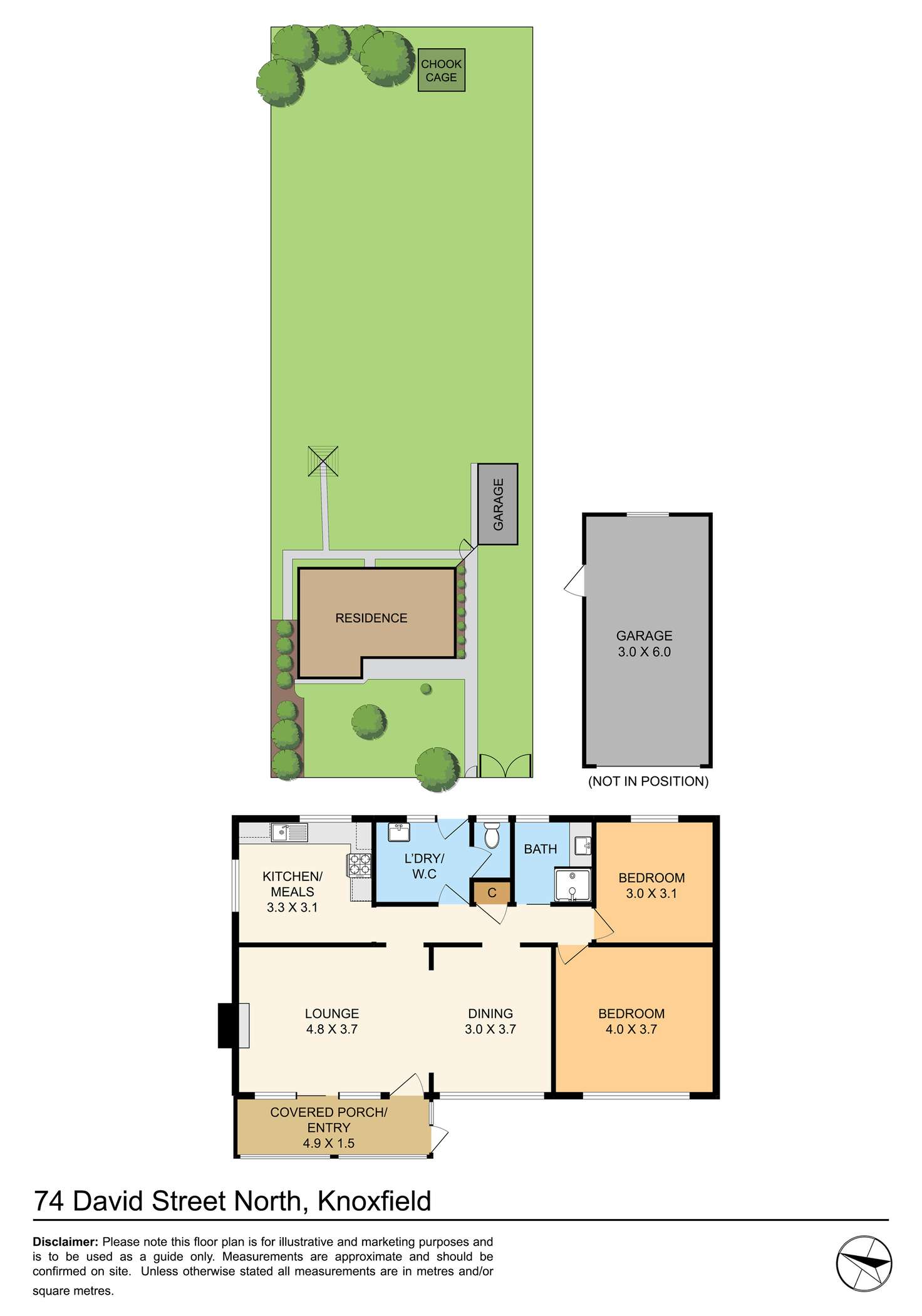 Floorplan of Homely house listing, 74 David Street North, Knoxfield VIC 3180