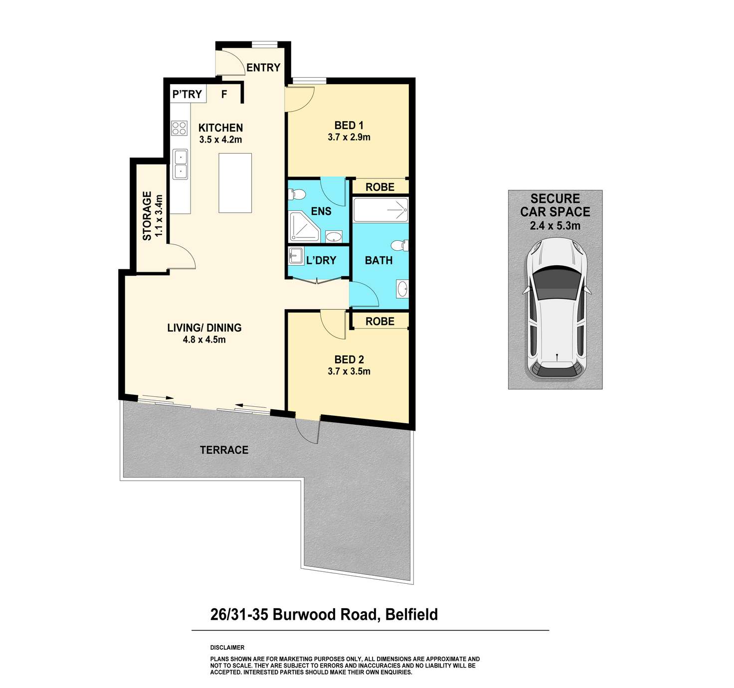 Floorplan of Homely apartment listing, 26/31-35 Burwood Rd, Belfield NSW 2191