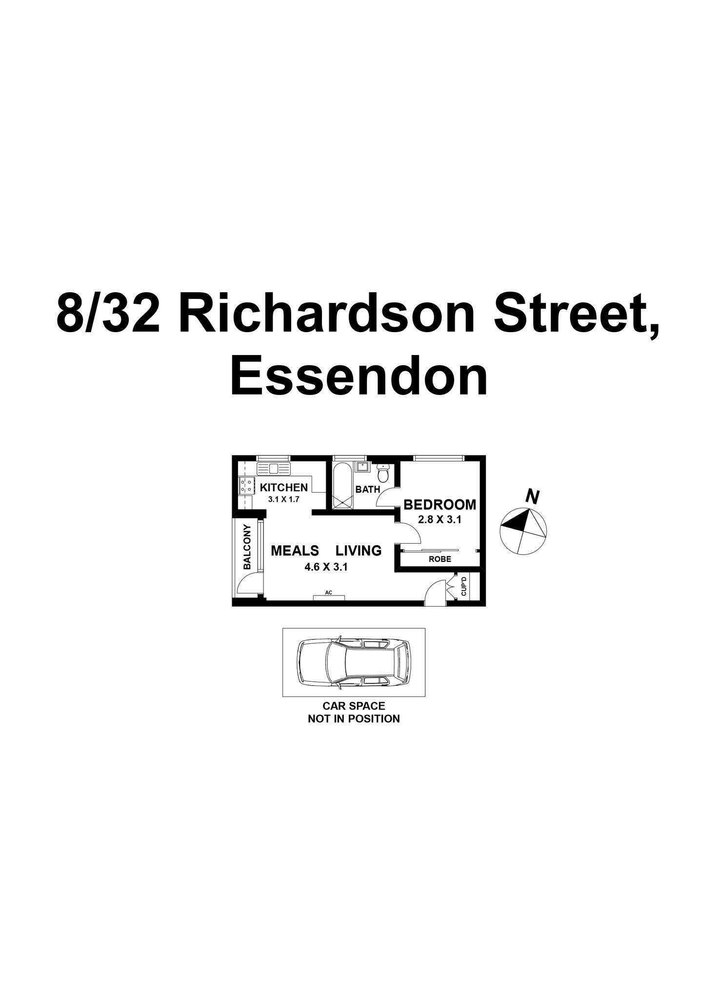 Floorplan of Homely apartment listing, 8/32 Richardson Street, Essendon VIC 3040