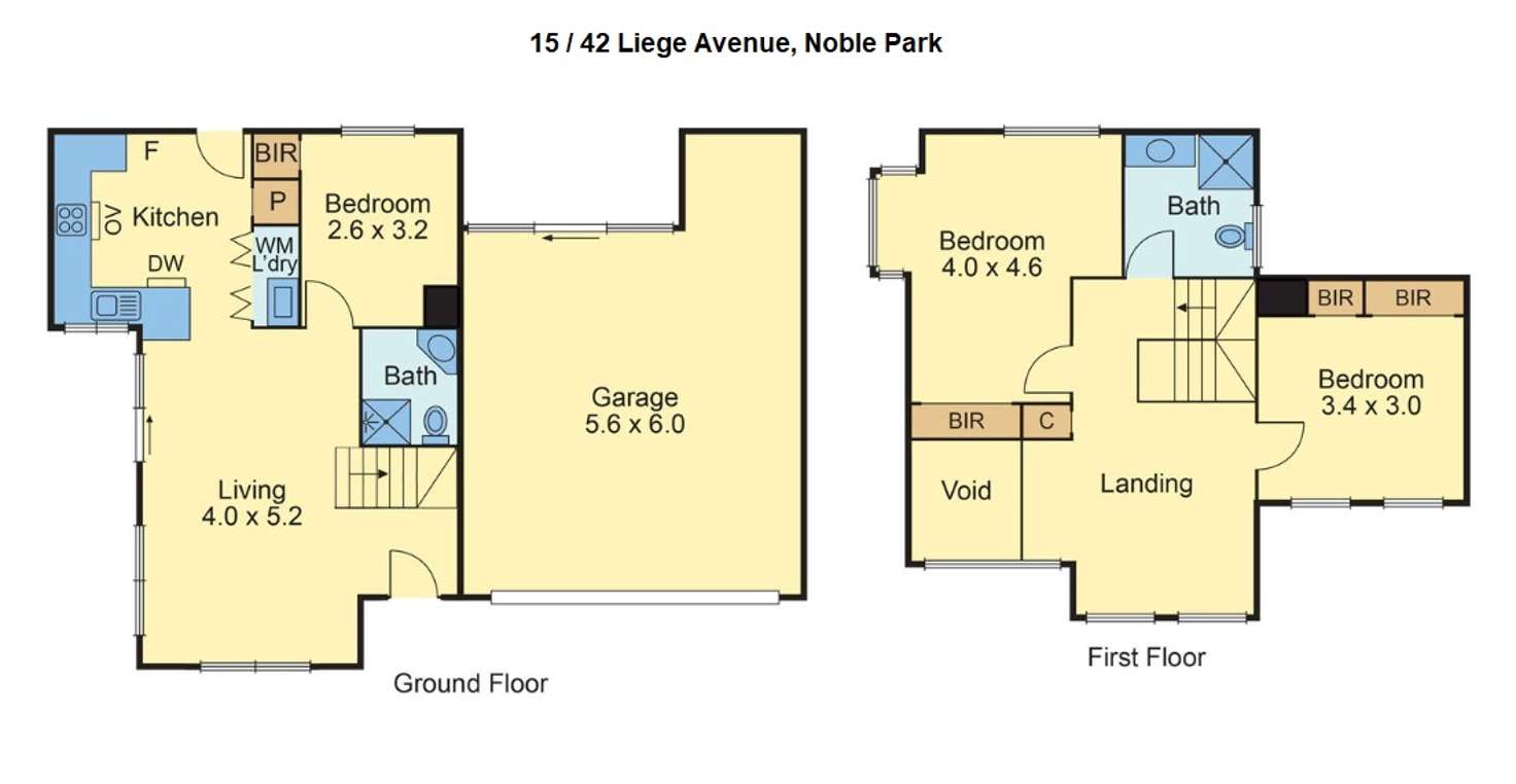 Floorplan of Homely townhouse listing, 15/42 Liege Avenue, Noble Park VIC 3174