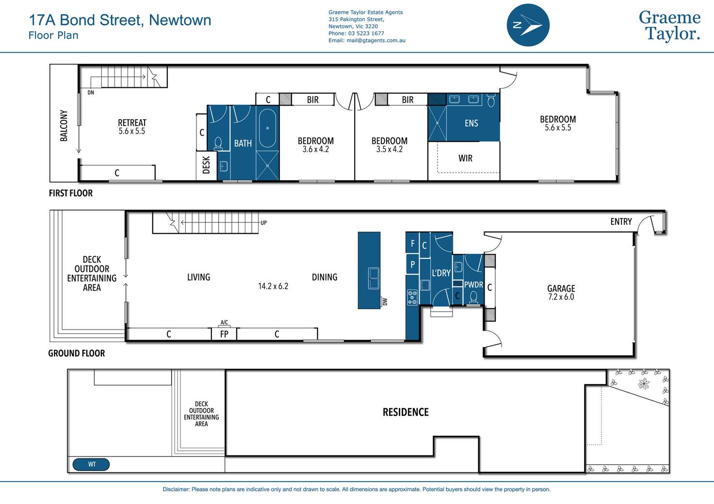 Floorplan of Homely townhouse listing, 17A Bond Street, Newtown VIC 3220