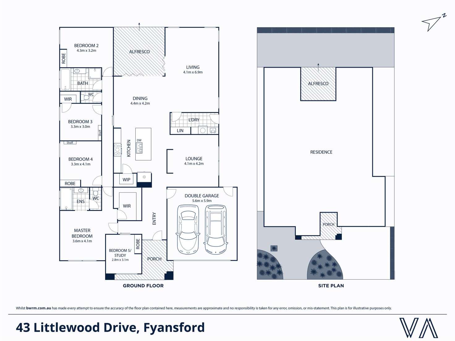 Floorplan of Homely house listing, 43 Littlewood Drive, Fyansford VIC 3218