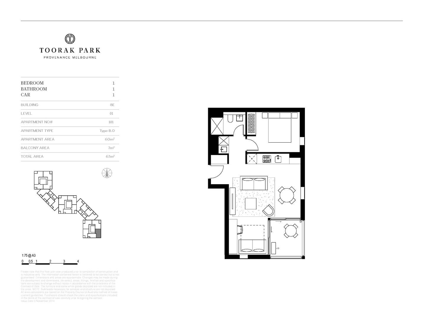 Floorplan of Homely apartment listing, 101/8E Evergreen Mews, Armadale VIC 3143