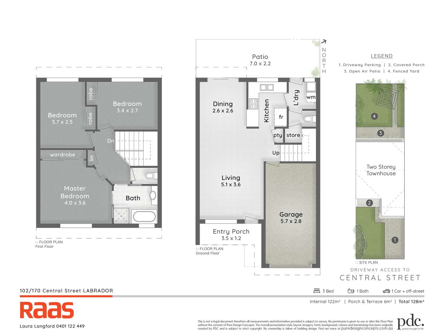 Floorplan of Homely townhouse listing, 102/170 Central Street, Labrador QLD 4215