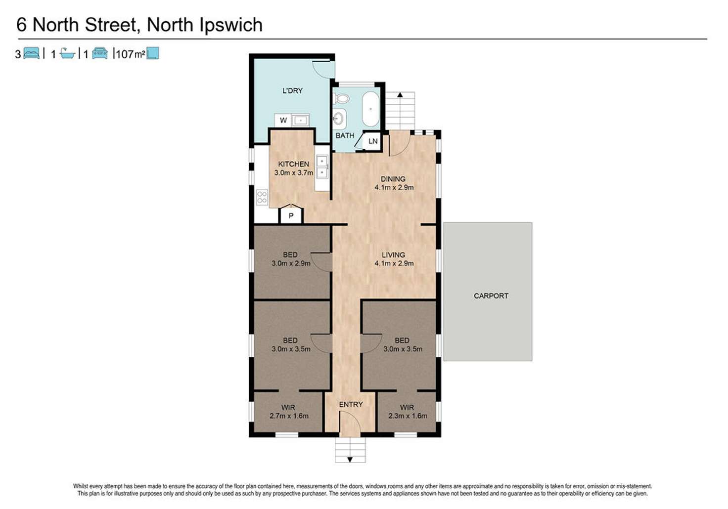 Floorplan of Homely house listing, 6 North Street, North Ipswich QLD 4305
