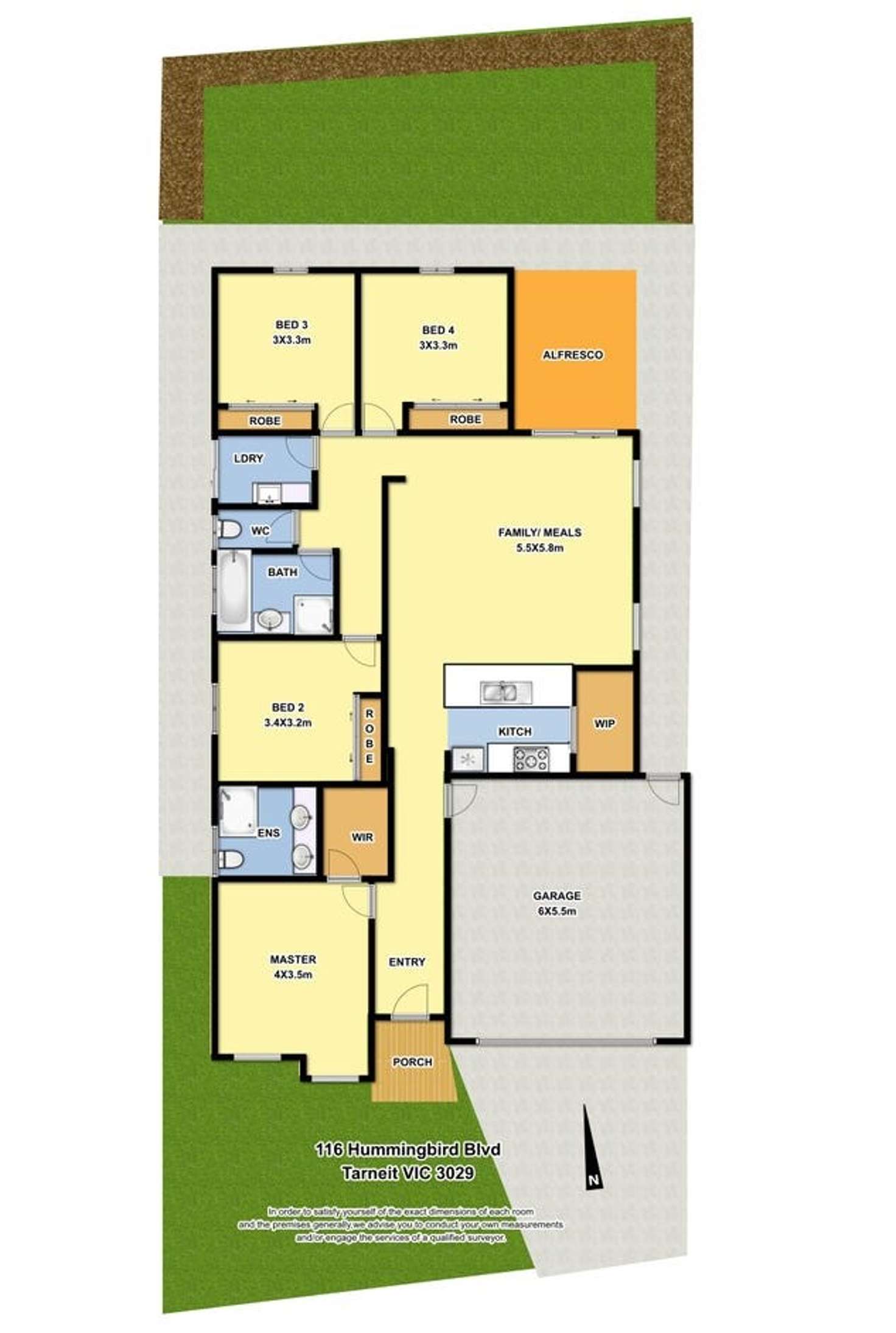 Floorplan of Homely house listing, 116 Hummingbird Boulevard, Tarneit VIC 3029