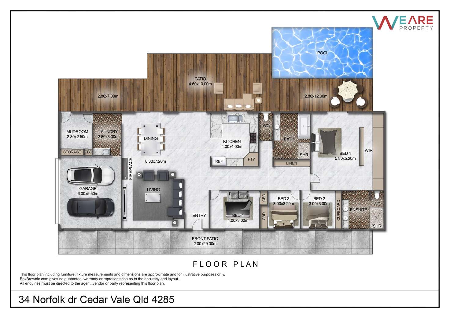 Floorplan of Homely house listing, 34 Norfolk Drive, Cedar Vale QLD 4285