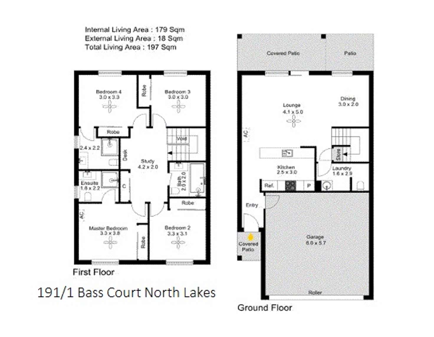 Floorplan of Homely townhouse listing, 191/1 Bass Court, North Lakes QLD 4509