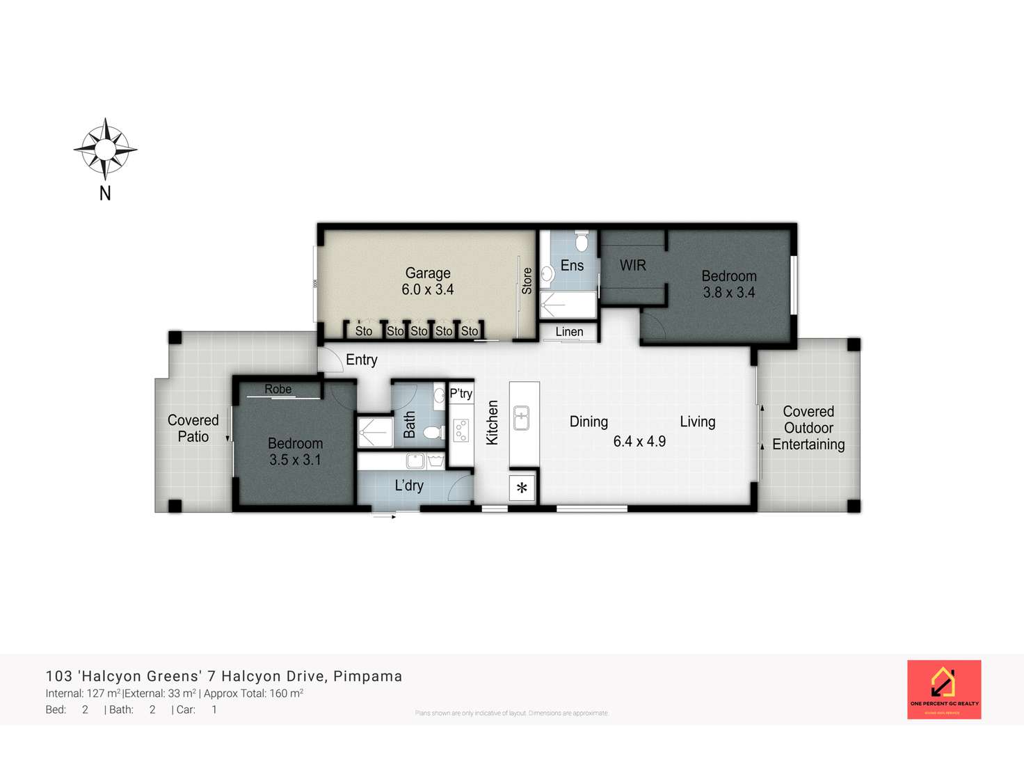 Floorplan of Homely retirement listing, 103/7 Halcyon Drive, Pimpama QLD 4209