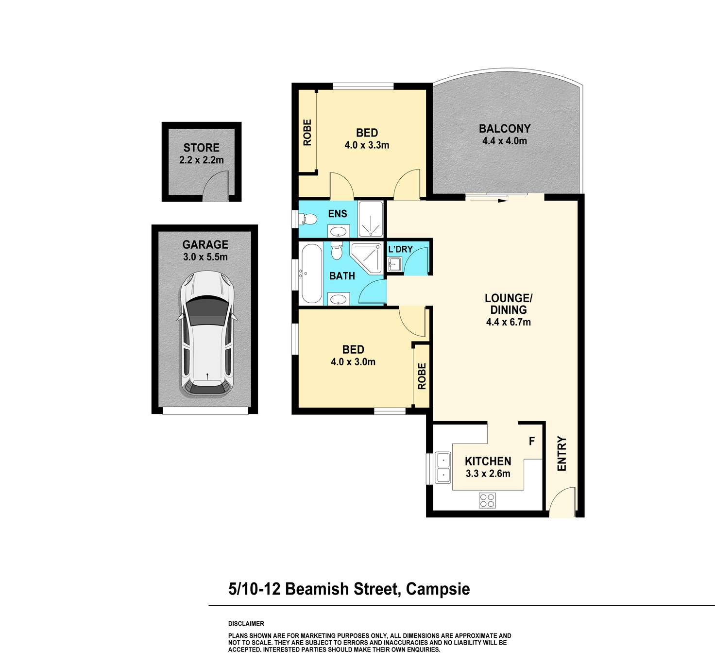 Floorplan of Homely apartment listing, 5/10-12 Beamish Street, Campsie NSW 2194