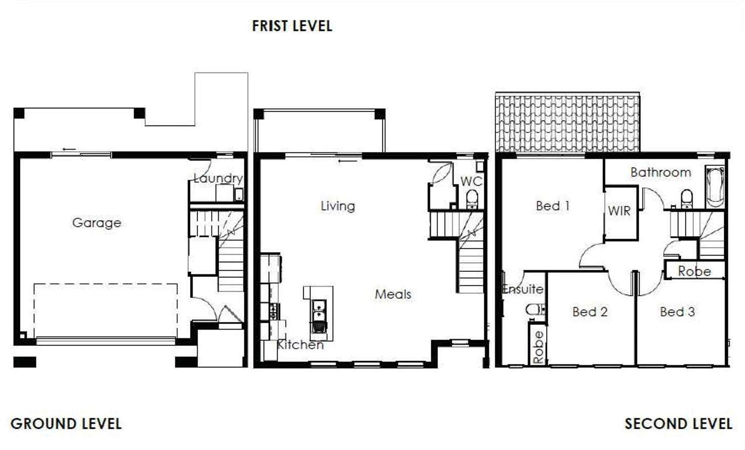 Floorplan of Homely townhouse listing, 44/36 Kathleen Street, Richlands QLD 4077