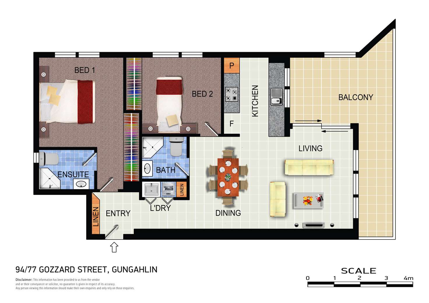 Floorplan of Homely apartment listing, 94/77 Gozzard Street, Gungahlin ACT 2912