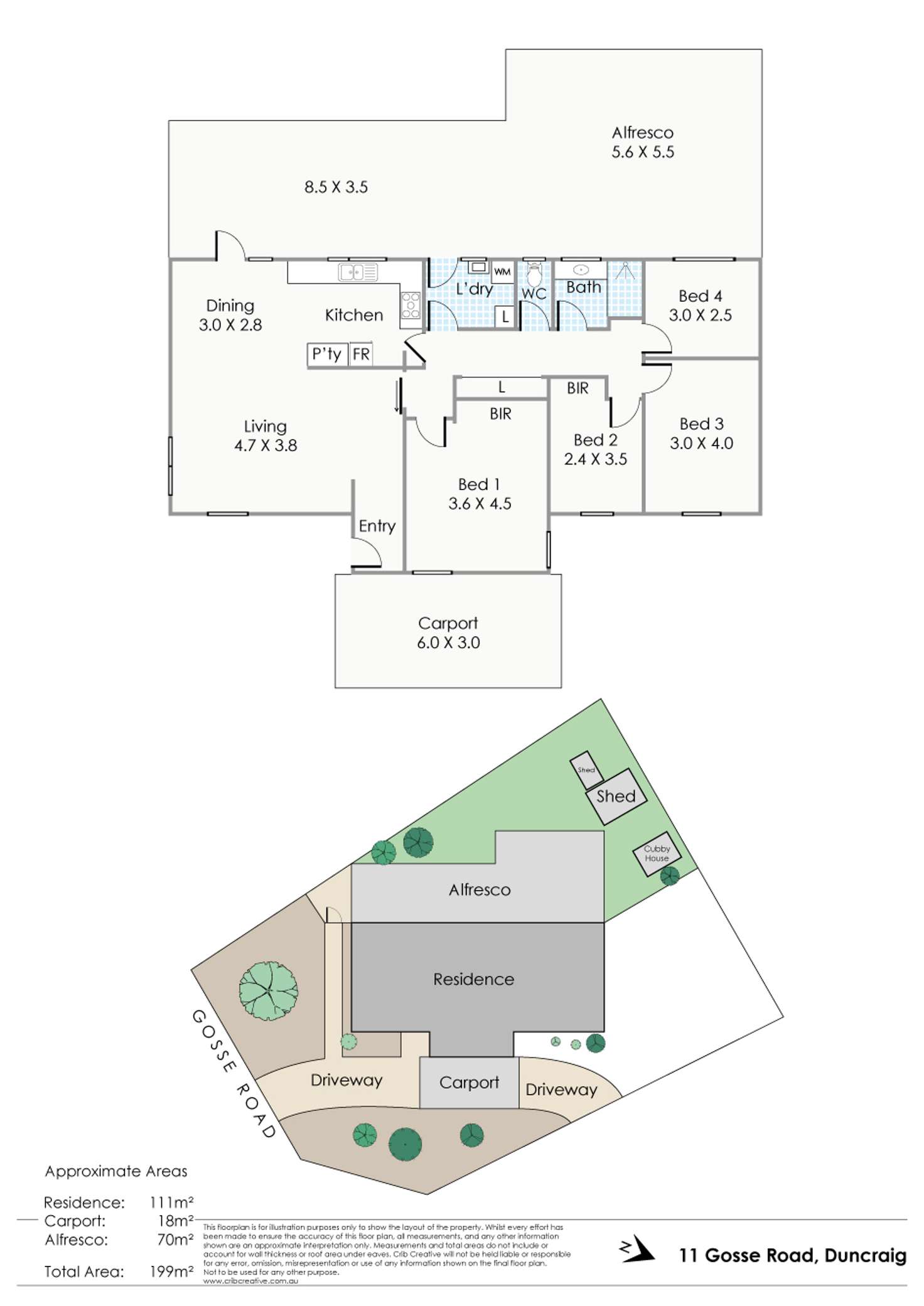 Floorplan of Homely house listing, 11 Gosse Road, Padbury WA 6025