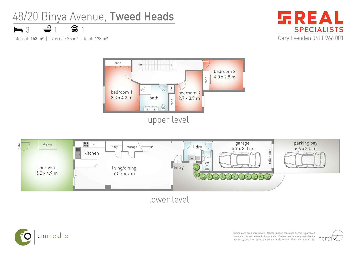 Floorplan of Homely townhouse listing, 48/20 Binya Avenue 'Kirra Shores', Tweed Heads NSW 2485