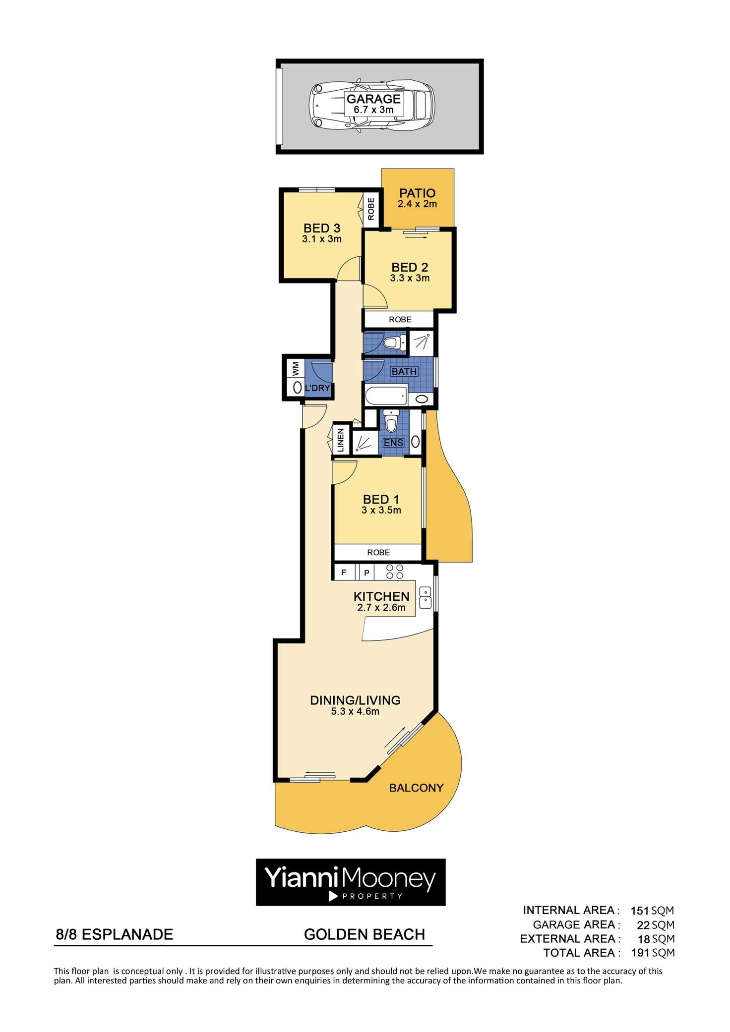 Floorplan of Homely apartment listing, 8/8 Esplanade, Golden Beach QLD 4551