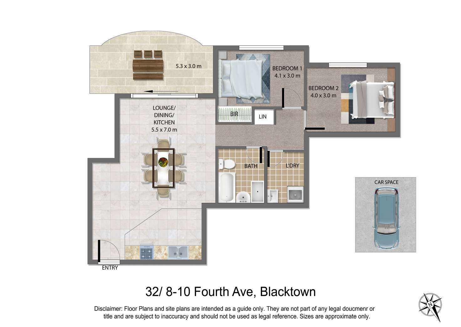 Floorplan of Homely apartment listing, 32/8 Fourth Avenue, Blacktown NSW 2148