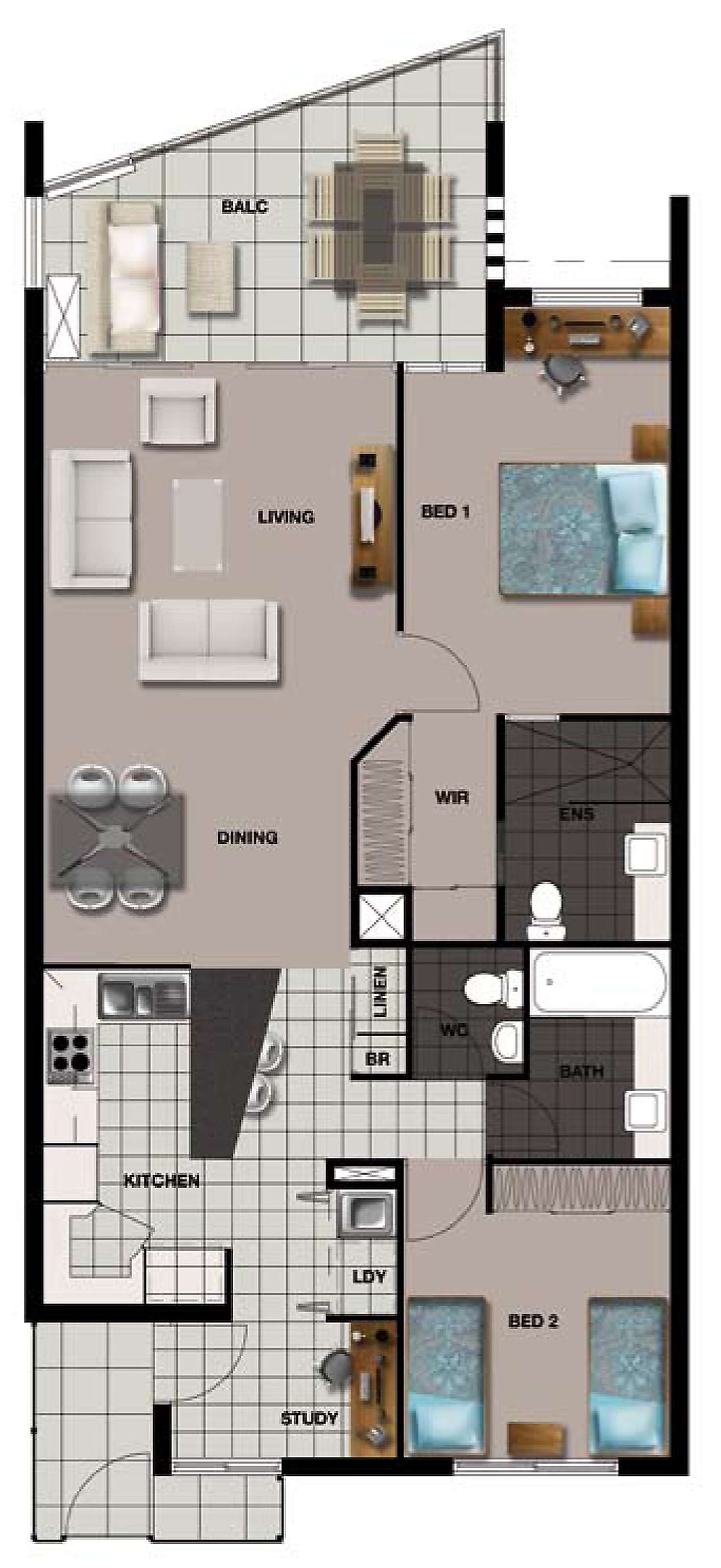 Floorplan of Homely apartment listing, 51/57 Grand Parade, Kawana Island QLD 4575