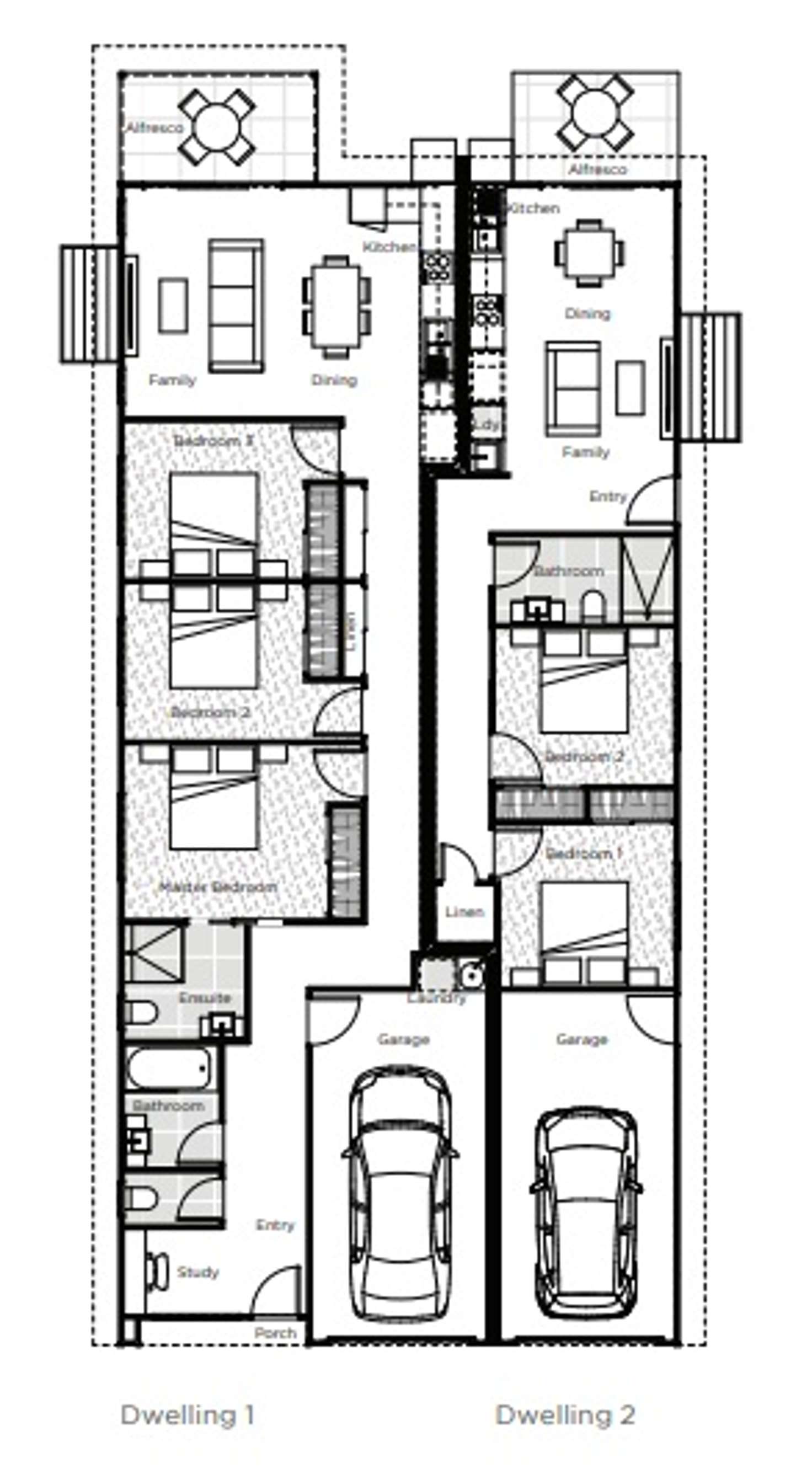 Floorplan of Homely semiDetached listing, 34A Tash Court, Waterford QLD 4133