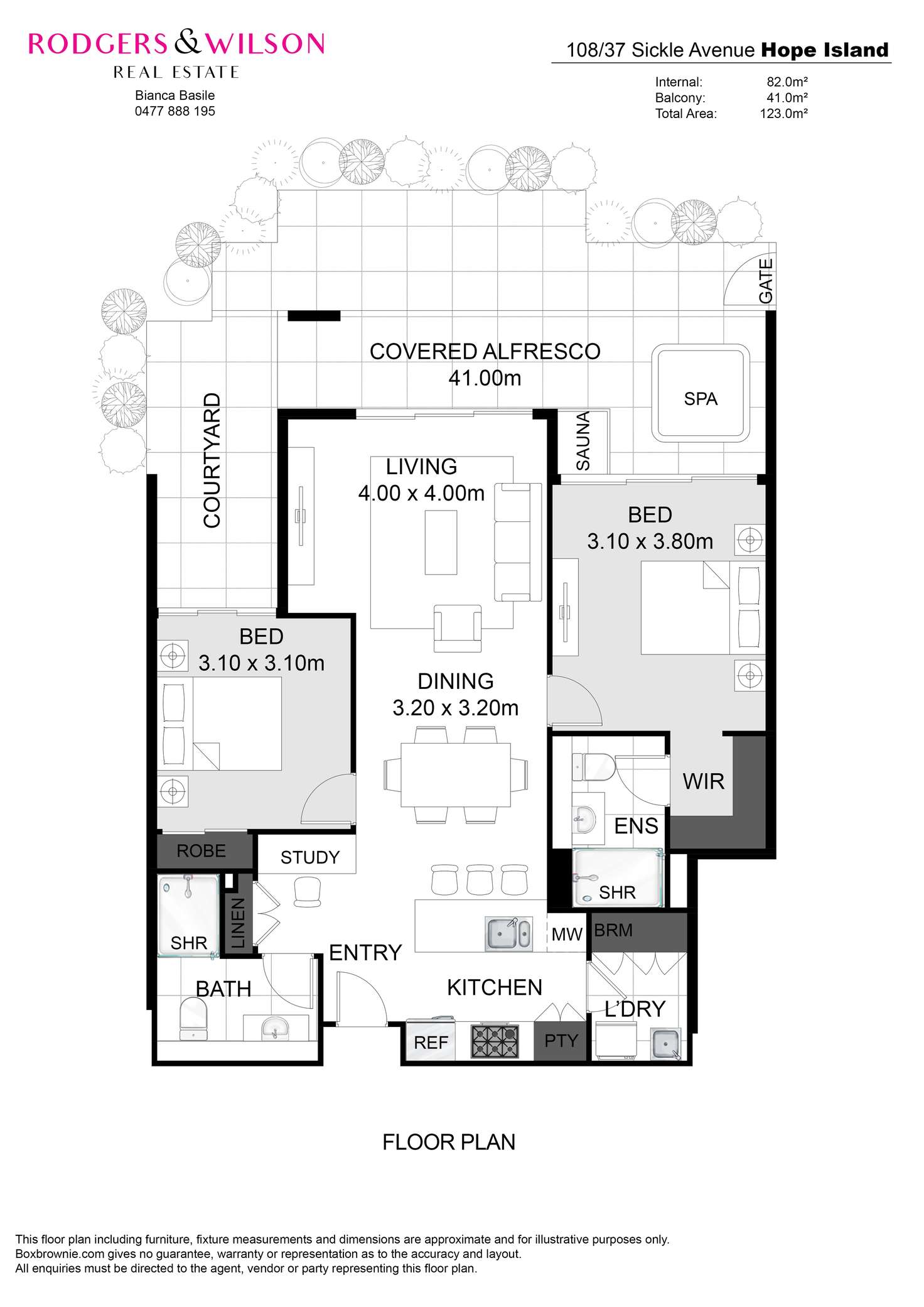 Floorplan of Homely apartment listing, 108/37 Sickle Avenue, Hope Island QLD 4212