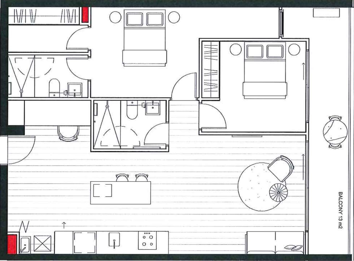 Floorplan of Homely apartment listing, 1204/6 St Kilda Rd, St Kilda VIC 3182