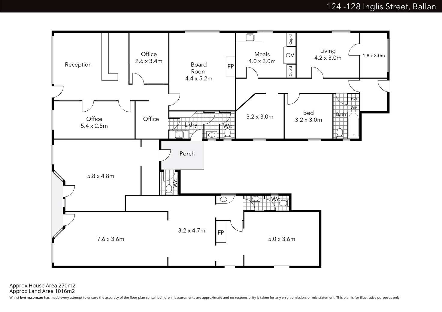 Floorplan of Homely house listing, 128 Inglis Street, Ballan VIC 3342
