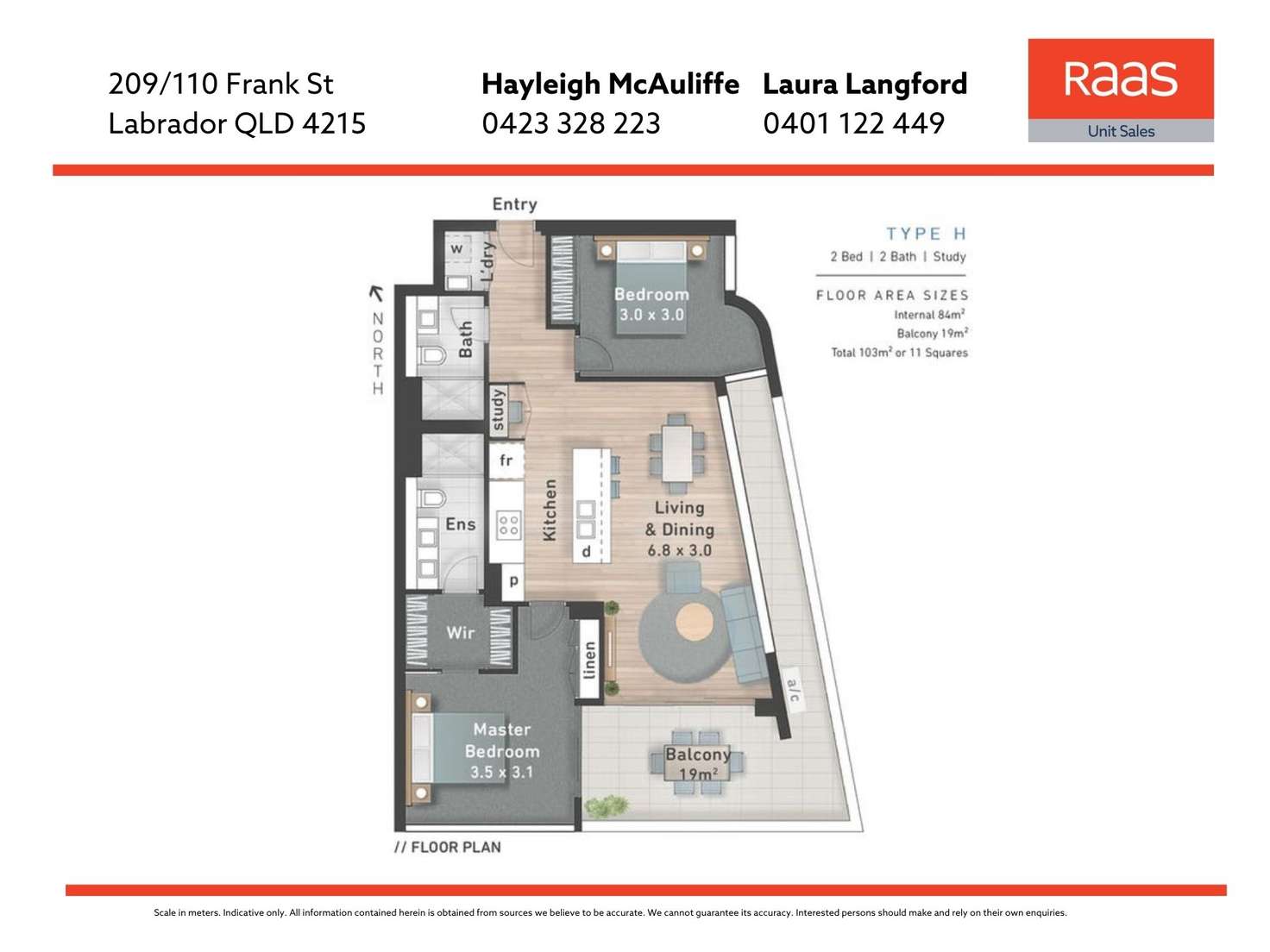 Floorplan of Homely unit listing, 209/110 Frank Street, Labrador QLD 4215