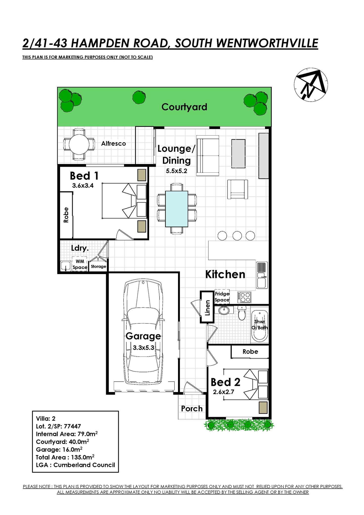 Floorplan of Homely villa listing, 2/41-43 Hampden Road, South Wentworthville NSW 2145