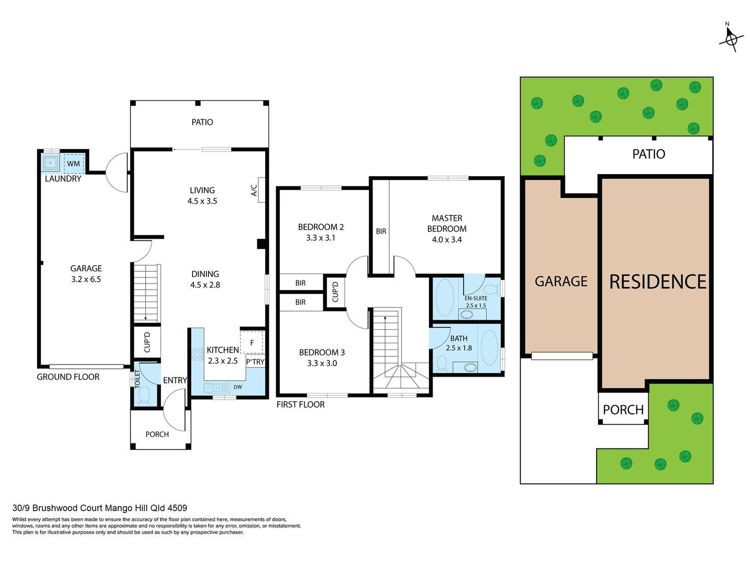 Floorplan of Homely townhouse listing, 30/9 Brushwood court, Mango Hill QLD 4509