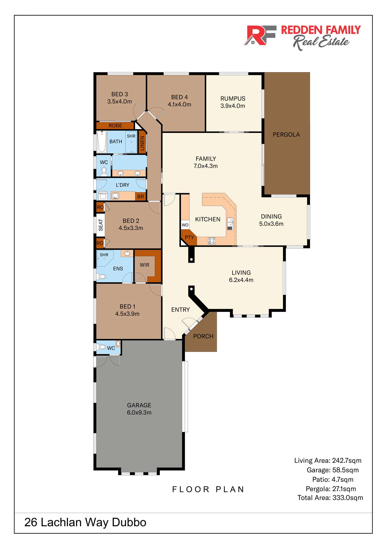 Floorplan of Homely house listing, 26 Lachlan Way, Dubbo NSW 2830