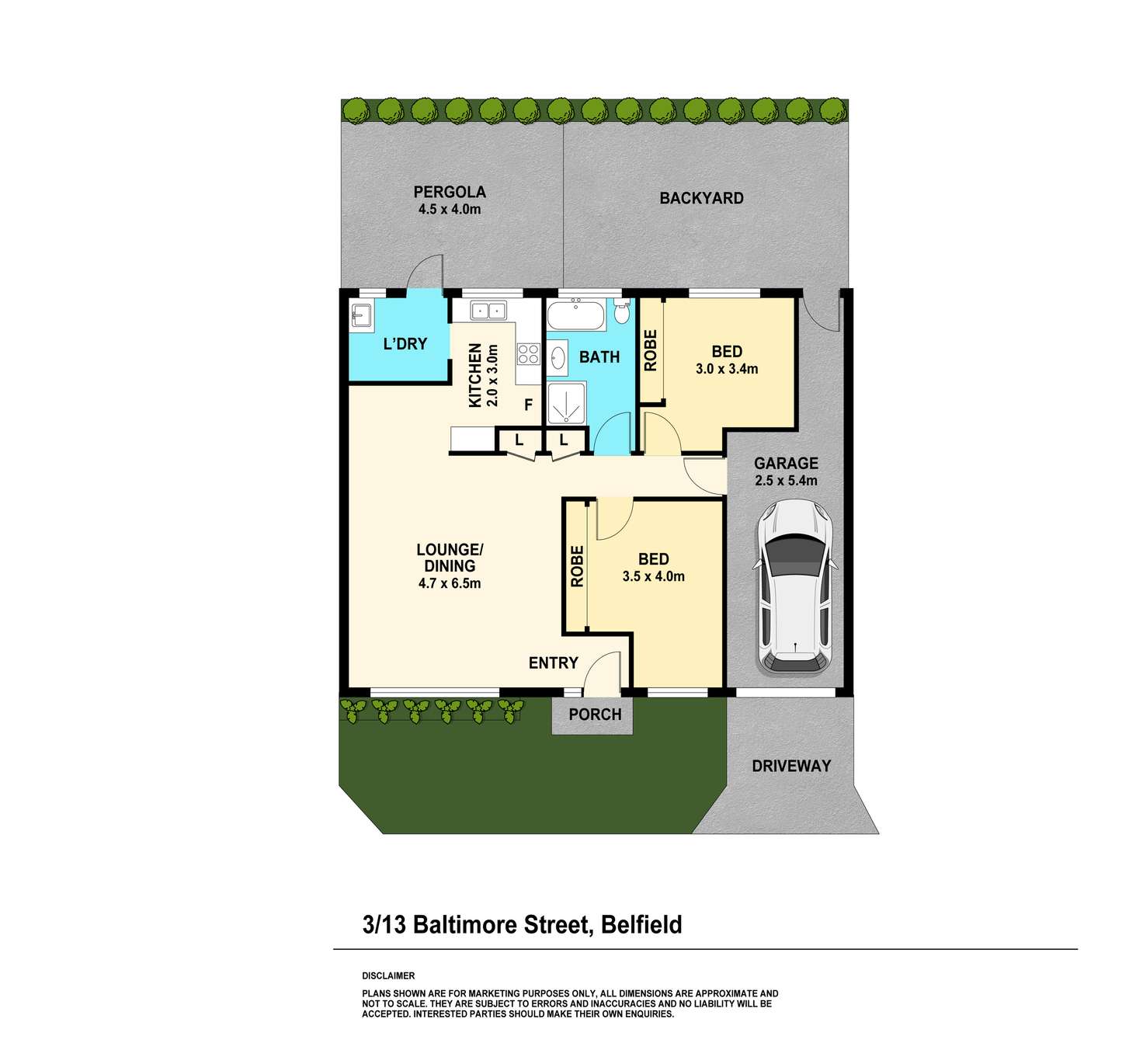 Floorplan of Homely villa listing, 3/13 Baltimore Street (Access via Michael Ave), Belfield NSW 2191