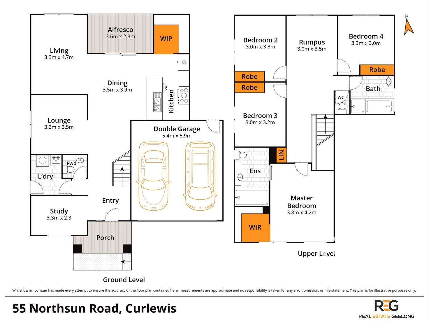 Floorplan of Homely house listing, 55 NORTHSUN ROAD, Curlewis VIC 3222