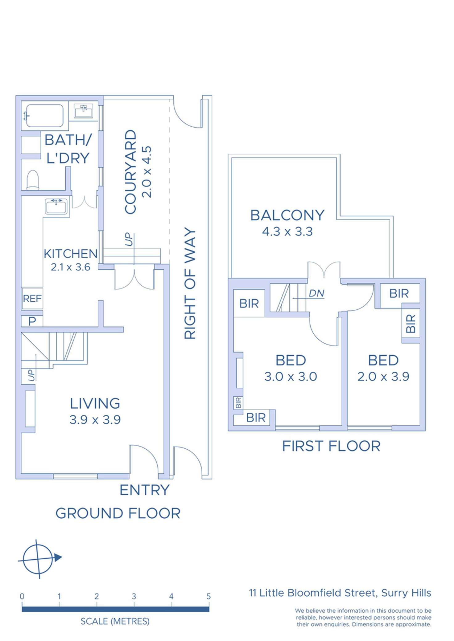 Floorplan of Homely terrace listing, 11 Little Bloomfield Street, Surry Hills NSW 2010