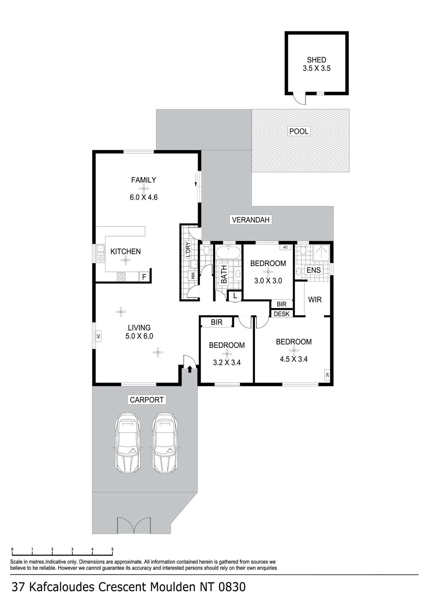 Floorplan of Homely house listing, 37 Kafcaloudes Crescent, Moulden NT 830