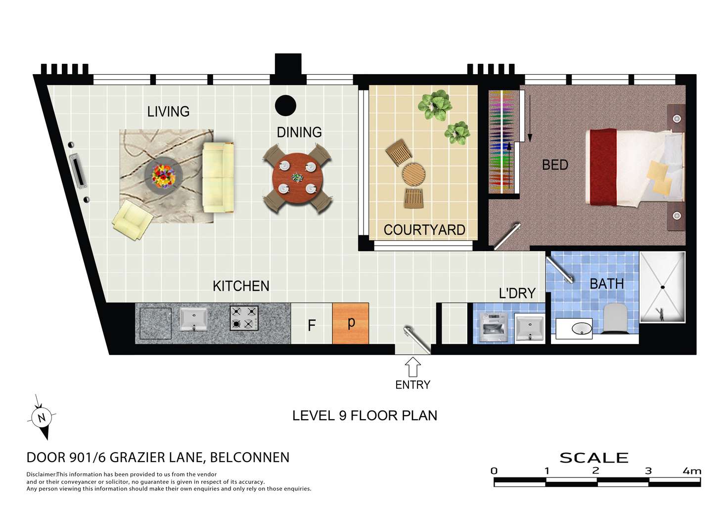 Floorplan of Homely apartment listing, 901/6 Grazier Lane, Belconnen ACT 2617