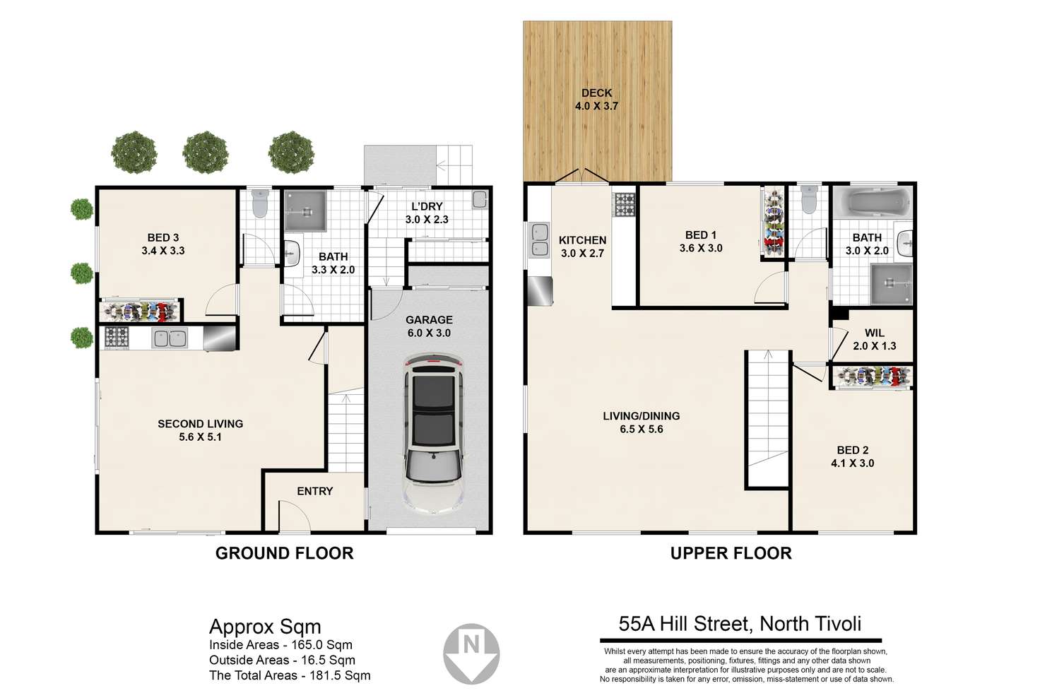 Floorplan of Homely house listing, 55A Hill Street, Tivoli QLD 4305