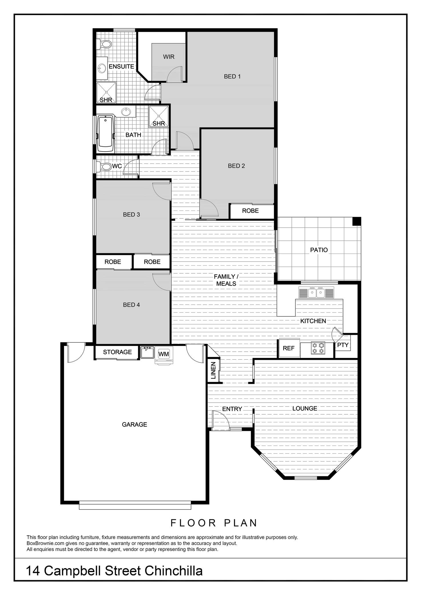Floorplan of Homely house listing, 14 Campbell Street, Chinchilla QLD 4413