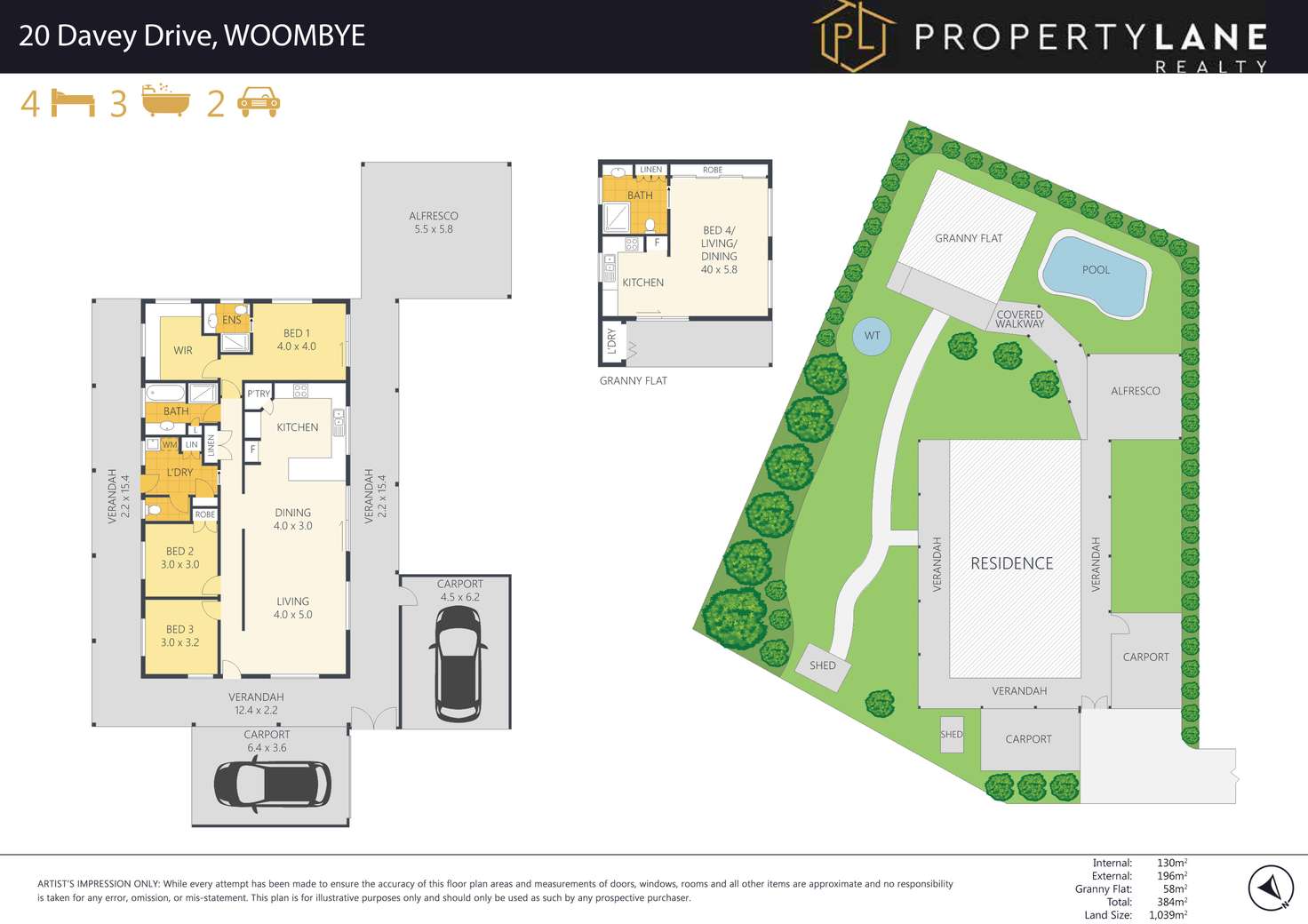 Floorplan of Homely house listing, 20 Davey Drive, Woombye QLD 4559