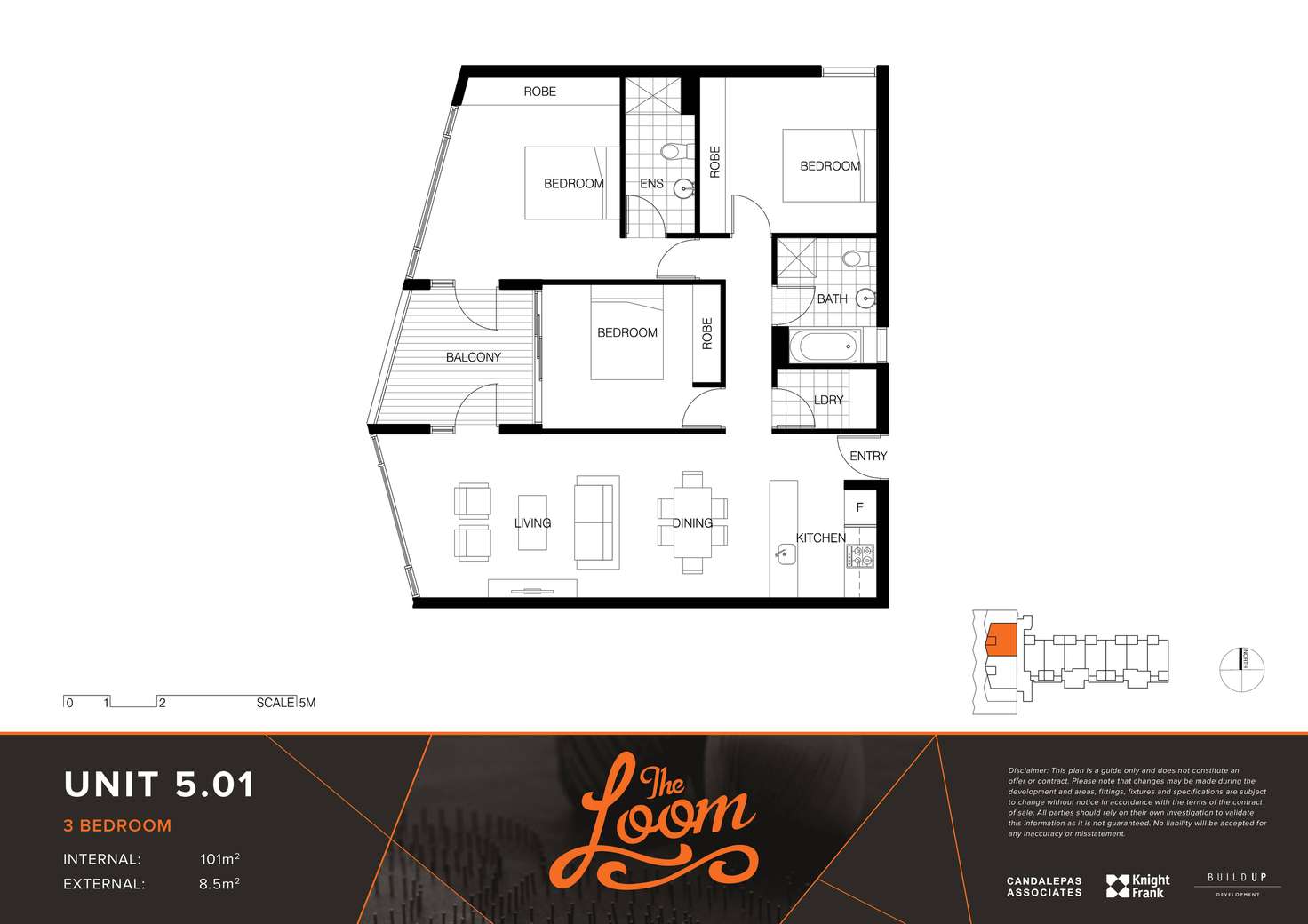 Floorplan of Homely apartment listing, 501/791 Botany Road, Rosebery NSW 2018