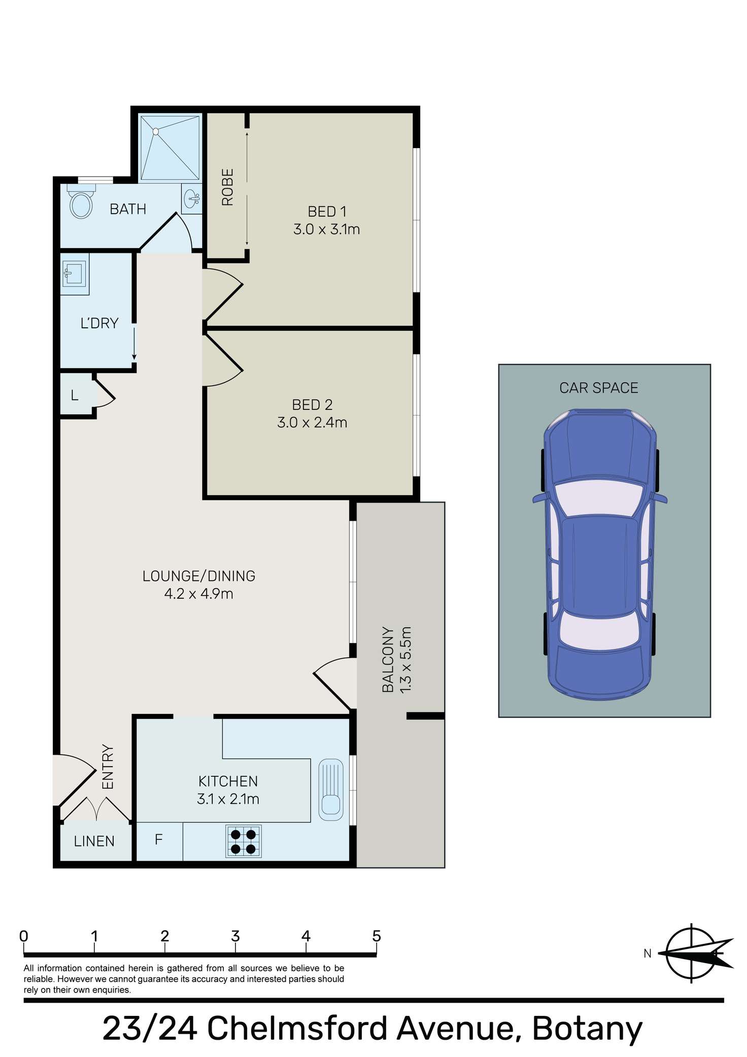 Floorplan of Homely apartment listing, 23/24 Chelmsford Avenue, Botany NSW 2019